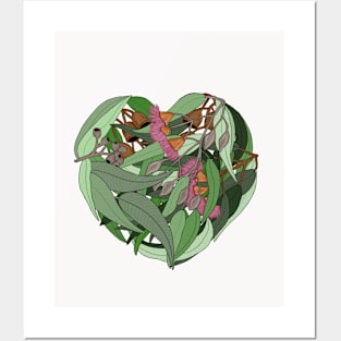 Eucalyptus Love / Eucalyptus Heart Posters and Art